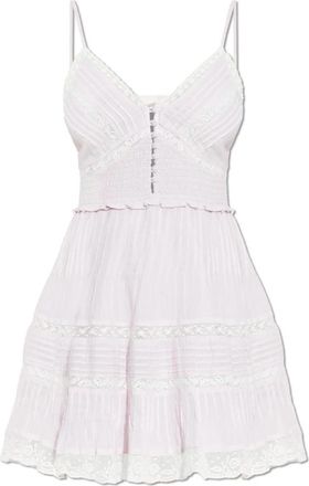 LoveShackFancy Krista Dress - Dames - Zomerkleedjes - Roze - S - Katoen - Kleedjes