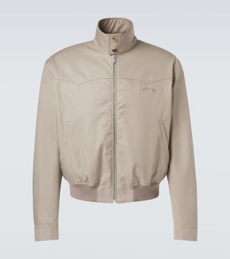 Alexander McQueen Logo cotton gabardine jacket