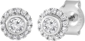 Grown Brilliance 9KT White Gold 0.30 Carat Lab Grown Diamond Stud Earrings for Women