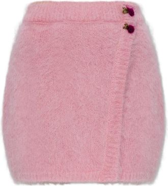 Alessandra Rich Wollen rok - Dames - Korte rokken - Roze - S - Wol - Rokken