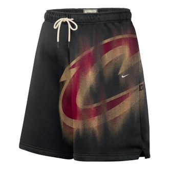 Nike Cleveland Cavaliers Standard Issue Fleece Shorts Black White IQ1468-010