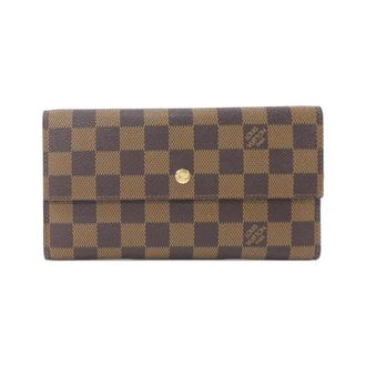 Louis Vuitton Damier Canvas Ebene Coated Canvas Long Wallet (Bi-Fold) (Pre-Owned)