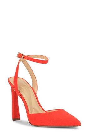 Jessica Simpson Ocanna Ankle Strap Pointed Toe Pump in Poppy Papaya at Nordstrom, Size 8