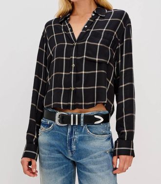 Rails Malin Plaid Button Down Shirt In Onyx Sand Birch