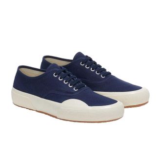Superga Unisex Volwassenen 2430 Deck Canvas Sneakers (Marineblauw/Off White)