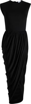 Patou Zwarte Asymmetrische Zoom Striksluiting Rok - Dames - Feestkleedjes - Zwart - L - Kleedjes