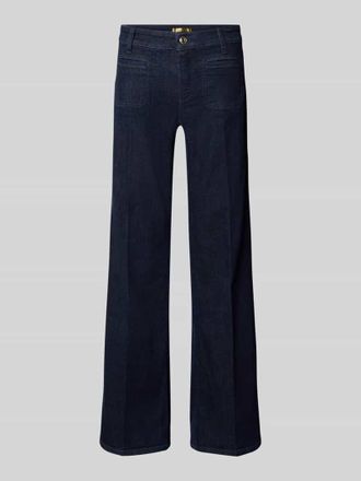 Cambio Cambio Flared Cut Jeans mit B&uuml;gelfalten Modell TESS in Dunkelblau, Gr&ouml;&szlig;e 42