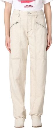 Isabel Marant Dames, Jeans, Beige, Maat: XS Katoen
