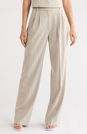 Favorite Daughter The Favorite Stretch Wide Leg Pants in Khaki at Nordstrom, Size 12