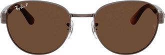 Ray-Ban Brown Polarized Square Unisex Sunglasses RB3766CH 9259AN 54