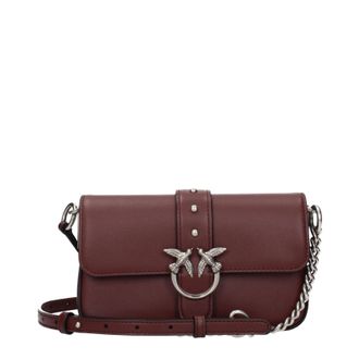 Pinko Pinko Love Borsa a Tracolla Donna Pelle Rosso/Borgogna