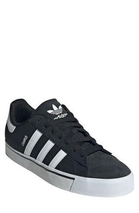 adidas Campus Vulcanized Sneaker in Black/White/Gum at Nordstrom Rack, Size 10