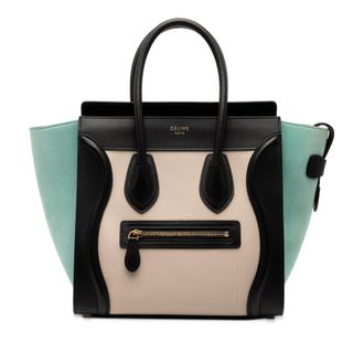 Celine Tweedekans Micro Tricolor Leren Bagagetas
