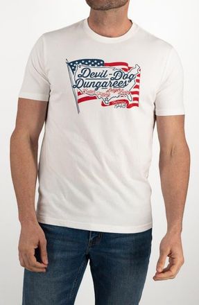 DEVIL-DOG Dungarees Cotton Blend Graphic T-Shirt in White at Nordstrom, Size Medium