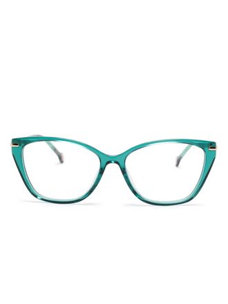 Carolina Herrera butterfly-frame glasses - women - Acetate - 55 - Green