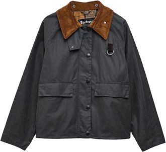 Barbour Jassen, Dames, Grijs, M, Katoen, Spey Waxed Jacket
