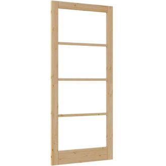 vidaXL Vidaxl - Puerta Interior Con Vidrio Marr&oacute;n 93 X 211 Cm