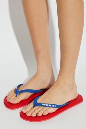 Dsquared2 Flip-flops With Logo, Womens, Red