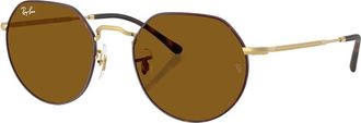 Ray-Ban Jack Zonnebril - unisex - Zonnebrillen - Bruin - 55 MM - Accessoires