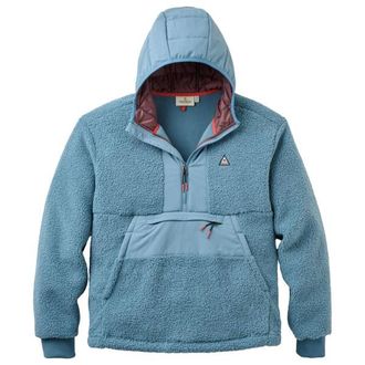 Passenger Woodland Recycled 1/2 Zip Sherpa Fleece Fleecepullover f&uuml;r Herren | t&uuml;rkis/blau