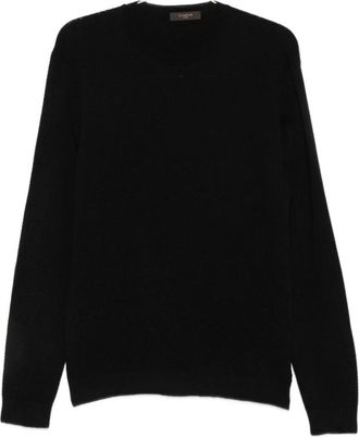 Zanone Truien & Vesten, Heren, Zwart, M, Round-neck Truien