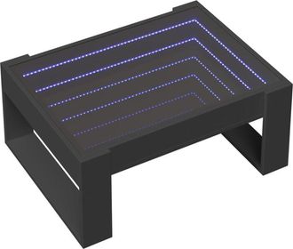 vidaXL Coffee Table with Infinity led Black 70x53x30 cm Vidaxl