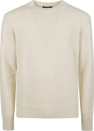 Aragona Round Neck Ribbed Pure Cashmere Sweater