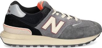 New Balance 574 panelled lace-up sneakers - men - Leather/Polyethylene/Mesh - 8.5 - Grey