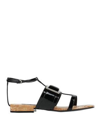 【送料&関税込】Sergio Rossi Leather Flat Sandals Flat sandals Red Low heel: 15mm, sr Agate - Flat sandals