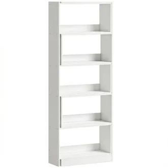 HOMCOM Estanter&iacute;a para libros 111.5x23.8x163.7 cm blanco