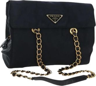 Prada Pre-owned Vintage Schoudertas - Dames - Vintage Schoudertas - Zwart - ONE Size - Leer - Vintage