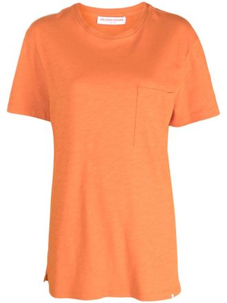 Orlebar Brown patch-pocket T-shirt - men - Organic Cotton - S - Orange