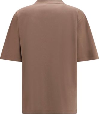 R&oacute;he Womens Oversized T-Shirt Taupe Cotton; Modal; Silk T-Shirts And Polos