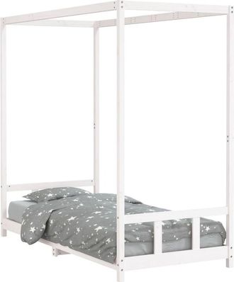 vidaXL Vidaxl - Estructura De Cama Para Ni&ntilde;os Madera De Pino Blanco 90x200 Cm