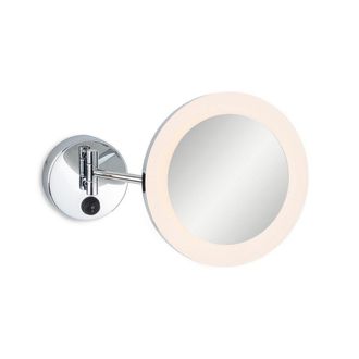 Netlighting Lily Bathroom Adjustable Arm LED Magnifying Mirror Light Chrome IP44 3x Magnification in Grey