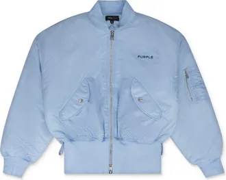 Purple Blue Wordmark Bomber