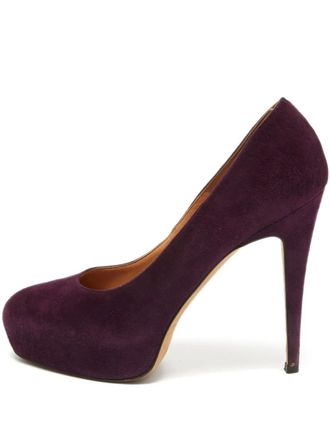 Brian Atwood 125mm suede platform pumps - Purple