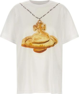 Vivienne Westwood Gold Orb Klassiek T-shirt - Dames - T-shirts - Wit - S - Katoen - Tops