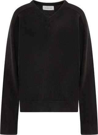 ARMARIUM Black Solid V Neck Sweater