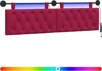 vidaXL Cabecero Colgante Rojo Vino Terciopelo Vidaxl