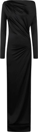 Victoria Beckham One-Shoulder Black Evening Dress