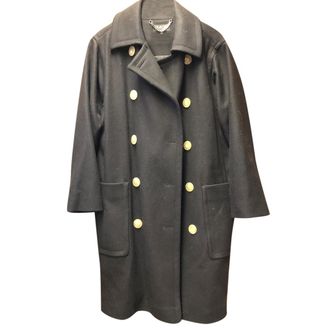 Jaeger Jaegar Black Wool Double Breasted Coat Size L