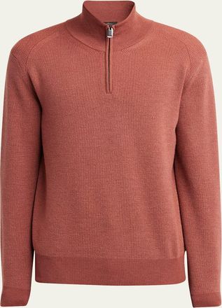 Brioni Mens Cashmere Quarter-Zip Sweater