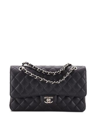 Chanel Classic Double Flap Bag Quilted Caviar Medium shoulder bag - Nero
