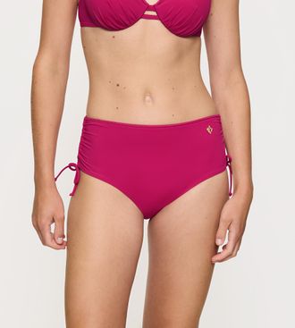 Triumph Bikini-Hose TRIUMPH Summer Twist Maxi, Damen, Gr. 42, N-Gr, lila (berry), Microfaser, Obermaterial: 84% Polyamid, 16% Elasthan, Badehosen Bikini-Hose,