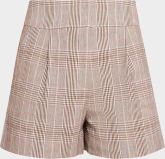 Veronica Beard Haina Pleated Shorts
