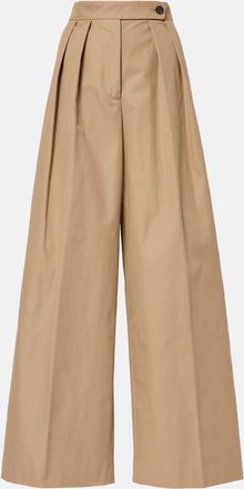 Dries Van Noten Pantaloni a gamba larga e vita bassa in twill