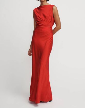 Hansen & Gretel Clara Maxi Dress In Samba Red