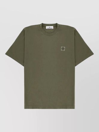Stone Island cotton logo patch t-shirt