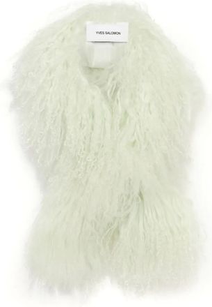 Yves Salomon lambwool scarf - Green